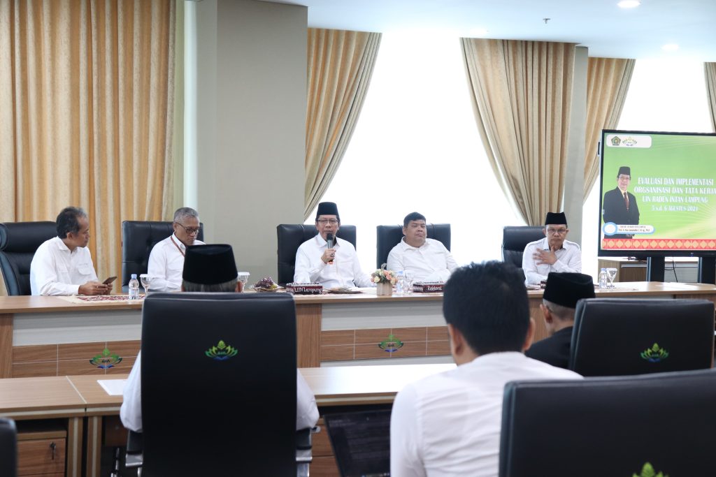 Rektor UIN Raden Intan Lampung, Prof. H. WAN JAMALUDDIN Z, M.Ag., Ph.D saat memberikan sambutannya di UIN RIL